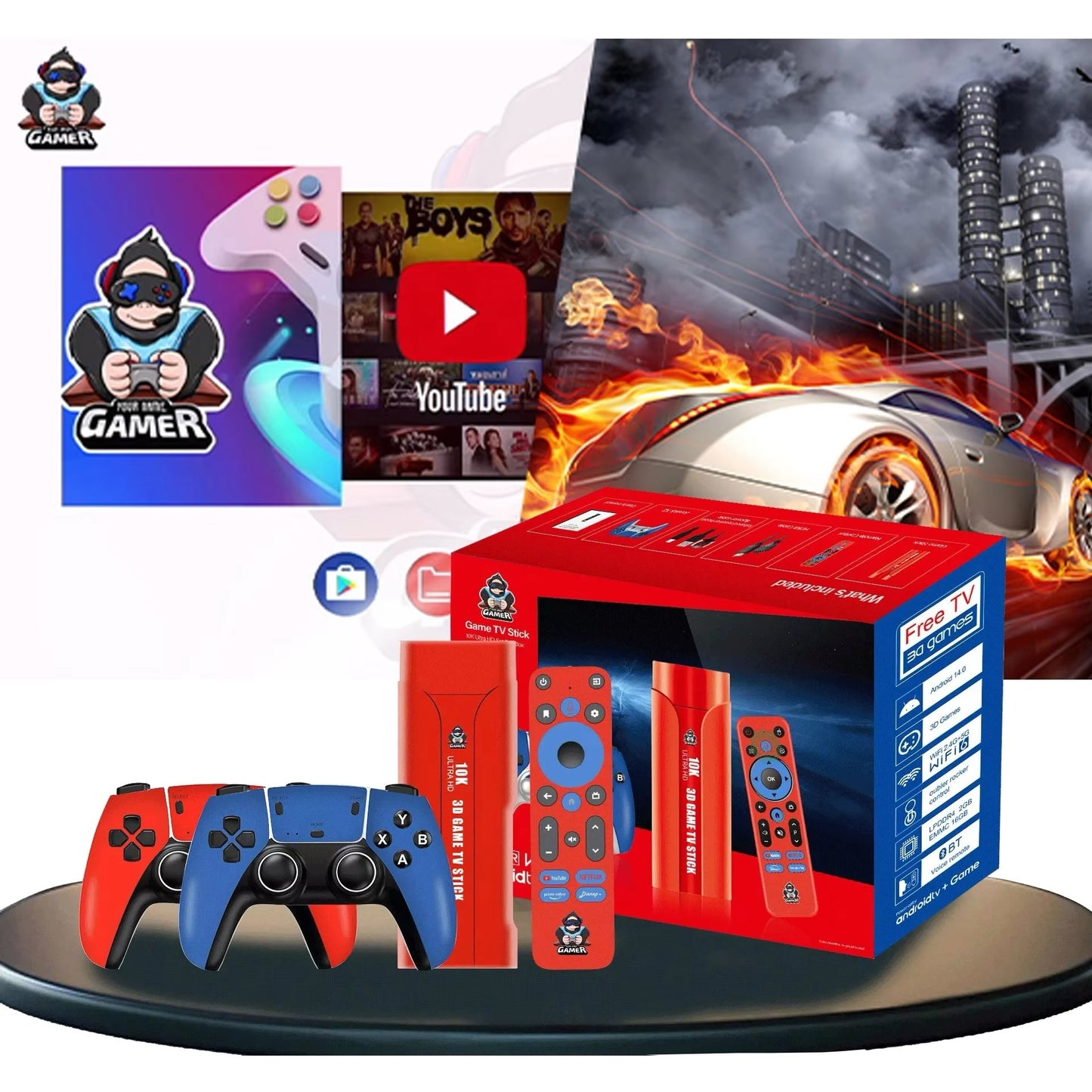 Consola G1 GameStick premium con N64 PSP PS1 Android Youtube Streaming